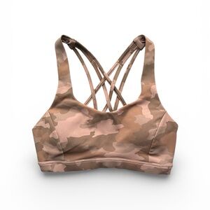LULULEMON *NWT* Free to Be Serene Bra 4 Camo Roasted Brown H5CB